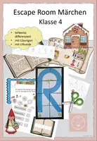 Vorschau - Spiele - Escape Room Märchen Deutsch Kl. 4 - Deckblatt