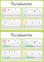 Vorschau - Stationenlernen - Freiarbeit Material - Purzelwörter - Seite 1