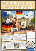 Vorschau - Arbeitsblätter - Demokratie in Deutschland - Vom Grundgesetz zur Praxis - Deckblatt
