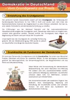 Vorschau - Arbeitsblätter - Demokratie in Deutschland - Vom Grundgesetz zur Praxis - Seite 1