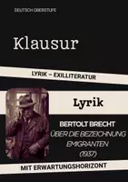 Vorschau - Arbeitsblätter - Deutschklausur Oberstufe: Bertolt Brecht – Über die Bezeichnung Emigranten (Exilliteratur) inkl. EWH - Deckblatt