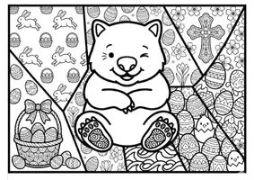 Vorschau - Mal- und Bastelvorlagen - PopArt Ausmalbilder Wombats – Kreative Kunstkarten für die Grundschule - Seite 3