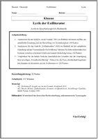 Vorschau - Arbeitsblätter - Deutschklausur Epochenvergleich: Exilliteratur vs. Romantik (Brecht / Eichendorff) inkl. EWH - Seite 1