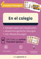 Vorschau - Spiele - Vokabel-Spiel "En el colegio" + Arbeitsblätter - Deckblatt