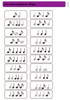 Aperçu - Jeux - Bingo des rythmes musique Cycle 3 | Jeu de rythme pour le cours de musique - Page 3