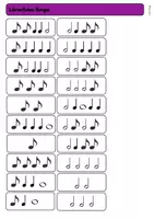 förhandsvisning - Rytmbingo musik klass 3–4 | Rytmspel för musiklektionen - sida 1