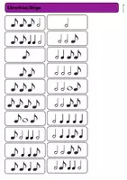 förhandsvisning - Rytmbingo musik klass 3–4 | Rytmspel för musiklektionen - sida 2
