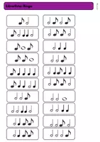 förhandsvisning - Rytmbingo musik klass 3–4 | Rytmspel för musiklektionen - sida 3