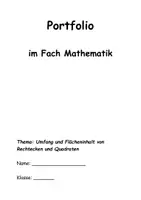 Vorschau - Aufgabenkarten - Portfolio im Fach Geometrie - Umfang und Flächeninhalt - Seite 1