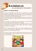 Vorschau - Arbeitsblätter - Leseverständnis: Das Geheimnis der verschwundenen Pausenbrote (C3 Luxemburg) - Deckblatt