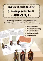 Vorschau - Arbeitsblätter - Die mittelalterliche Ständeordnung – Gruppenarbeit - Deckblatt