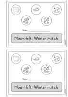 Vorschau - Arbeitsblätter - Miniheft: Wörter mit ch (Klasse 1/2) - Seite 1
