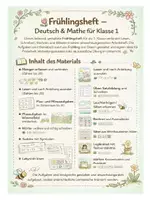 Vorschau - Arbeitsblätter - Frühlingsheft - Deutsch & Mathe Rätsel und Co für Klasse 1 - Seite 1
