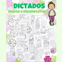 Vista previa - Hojas de trabajo - Pack dictados mudos e incompletos - Portada