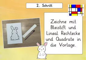 Vorschau - Mal- und Bastelvorlagen - Ostern / Piet Mondrian: Osteranhänger (Schritt-für-Schritt) - Kunst - Kl. 3/4 - Seite 3