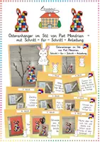 Vorschau - Mal- und Bastelvorlagen - Ostern / Piet Mondrian: Osteranhänger (Schritt-für-Schritt) - Kunst - Kl. 3/4 - Deckblatt