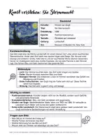 Vorschau - Merkblätter - Kunst verstehen: Die Sternennacht – Infoblatt zu Vincent van Gogh - Seite 1