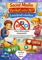 Vorschau - Fördermaterial/Inklusion - Klassenarbeit Klasse 6/7 Lesebrief - Deckblatt