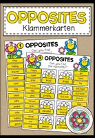 Vorschau - Fördermaterial/Inklusion - OPPOSITES - Klammerkarten - Deckblatt