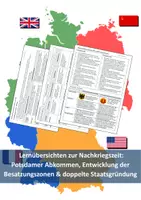 Vorschau - Präsentationen/Tafelbilder - Lernübersichten/Merkzettel zur Nachkriegszeit: Potsdamer Abkommen, Besatzungszonen und doppelte Staatsgründung - Deckblatt