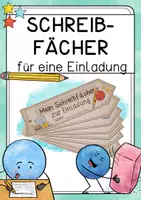 Vorschau - Arbeitsblätter - Schreibfächer für eine Einladung - Deckblatt