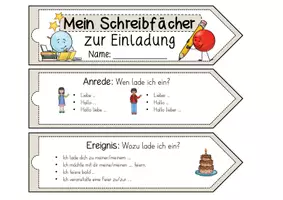 Vorschau - Arbeitsblätter - Schreibfächer für eine Einladung - Seite 2