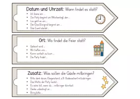 Vorschau - Arbeitsblätter - Schreibfächer für eine Einladung - Seite 3