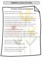 Vorschau - Arbeitsblätter - Sachtexte im Frühling – Textverständnis & Transferaufgaben Deutsch Klasse 5/6 | Differenziert - Seite 3