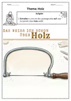 Vorschau - Arbeitsblätter - Themenstart Holz: Vorwissen aktivieren (Arbeitsblätter & Impulskarten) - Seite 1