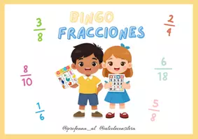 Vista previa - Tarjetas / Manipulativos - Bingo de fracciones - Portada