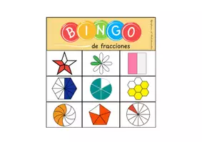 Vista previa - Tarjetas / Manipulativos - Bingo de fracciones - página 1
