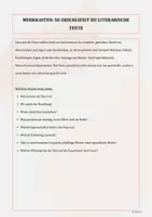 Vorschau - Arbeitsblätter - Literarische Texte Verstehen, untersuchen, schreiben & vollständige Lösungen Klasse 5 - Seite 1