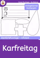 Vorschau - Arbeitsblätter - Karfreitag – Katholisches Kirchenjahr - Steckbrief & Infotext - Deckblatt