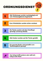 Vorschau - Poster - Ordnungsdienst Technikraum Liste oder Plakat - Deckblatt