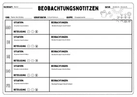 Vorschau - Anderer Materialtyp - Beobachtungsbogen und Kommunikationsnotizen für den Kita-Alltag - Seite 3