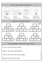Vorschau - Anderer Materialtyp - Ostern Kopiervorlagen für die 1. Klasse inkl. Lösung - Seite 2