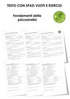 anteprima - Esercizi - Fondamenti della psicoanalisi - Pagina di copertina