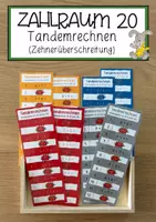 Vorschau - Anderer Materialtyp - Zahlenraum 20 Tandemrechnen (Zehnerüberschreitung) - Deckblatt