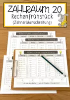 Vorschau - Anderer Materialtyp - Zahlenraum 20 Rechenfrühstück (Zehnerüberschreitung) - Deckblatt