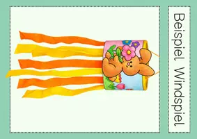 Vorschau - Arbeitsblätter - Kunst Frühling Windfänger Windspiel basteln Klasse 1 & 2 - Seite 1
