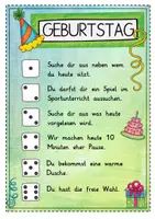 Vorschau - Poster - Geburtstagswürfeln Plakat für die Tafel - Deckblatt