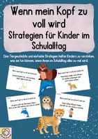 Vorschau - Bildkarten - Wenn mein Kopf zu voll wird - Strategien für Kinder im Schulalltag - Deckblatt