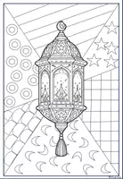 Vorschau - Arbeitsblätter - Ramadan Pop Art Ausmalbilder - Seite 1