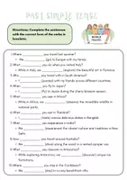 Vorschau - Arbeitsblätter - Past Simple Worksheet - Deckblatt
