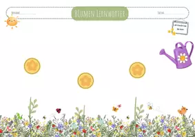 Vorschau - Arbeitsblätter - Blumen Lernwörter - Seite 2
