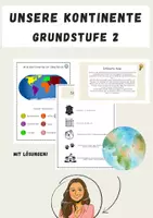 Vorschau - Arbeitsblätter - Kontinente Grundstufe 2 Sachunterricht - Deckblatt