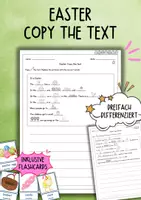 Vorschau - Arbeitsblätter - Englisch - Easter - Copy the text (Arbeitsblatt) - Deckblatt
