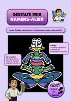 Vorschau - Stundenentwürfe - Namens Alien mit Symmetrie, Schritt für Schritt Anleitung - Deckblatt