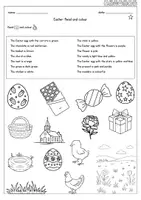Vorschau - Arbeitsblätter - Englisch - Easter - Read and colour (Arbeitsblatt) - Seite 1