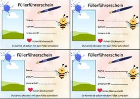Vorschau - Anderer Materialtyp - Füllerführerschein -Ausweis - Deckblatt